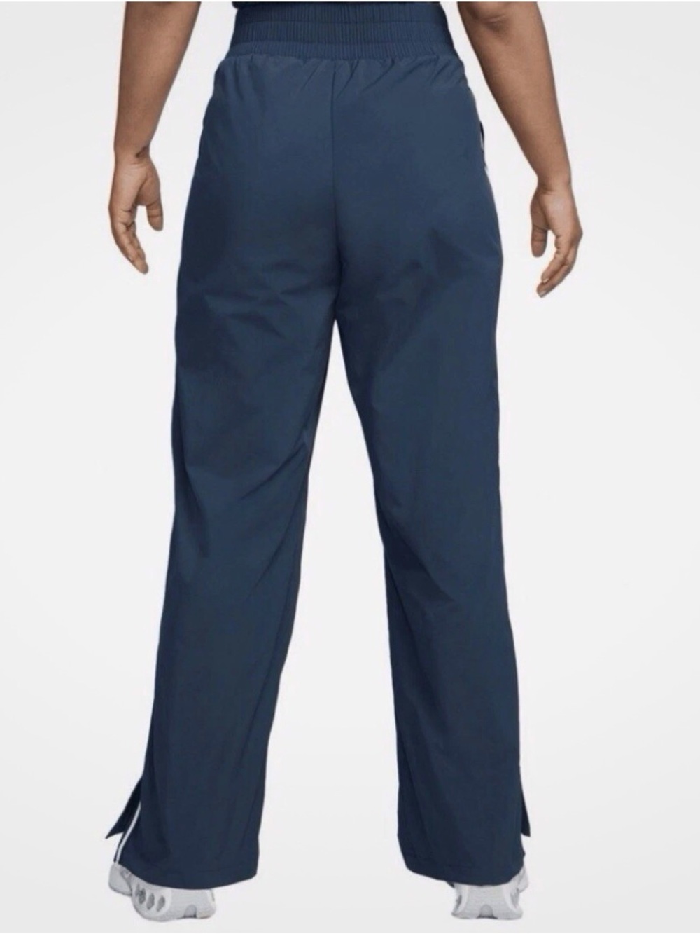 Nike Womens Asymmetrical Mid-Rise Full Length Track Pants (lB8255-247) XS Blue - Picture 2 of 8